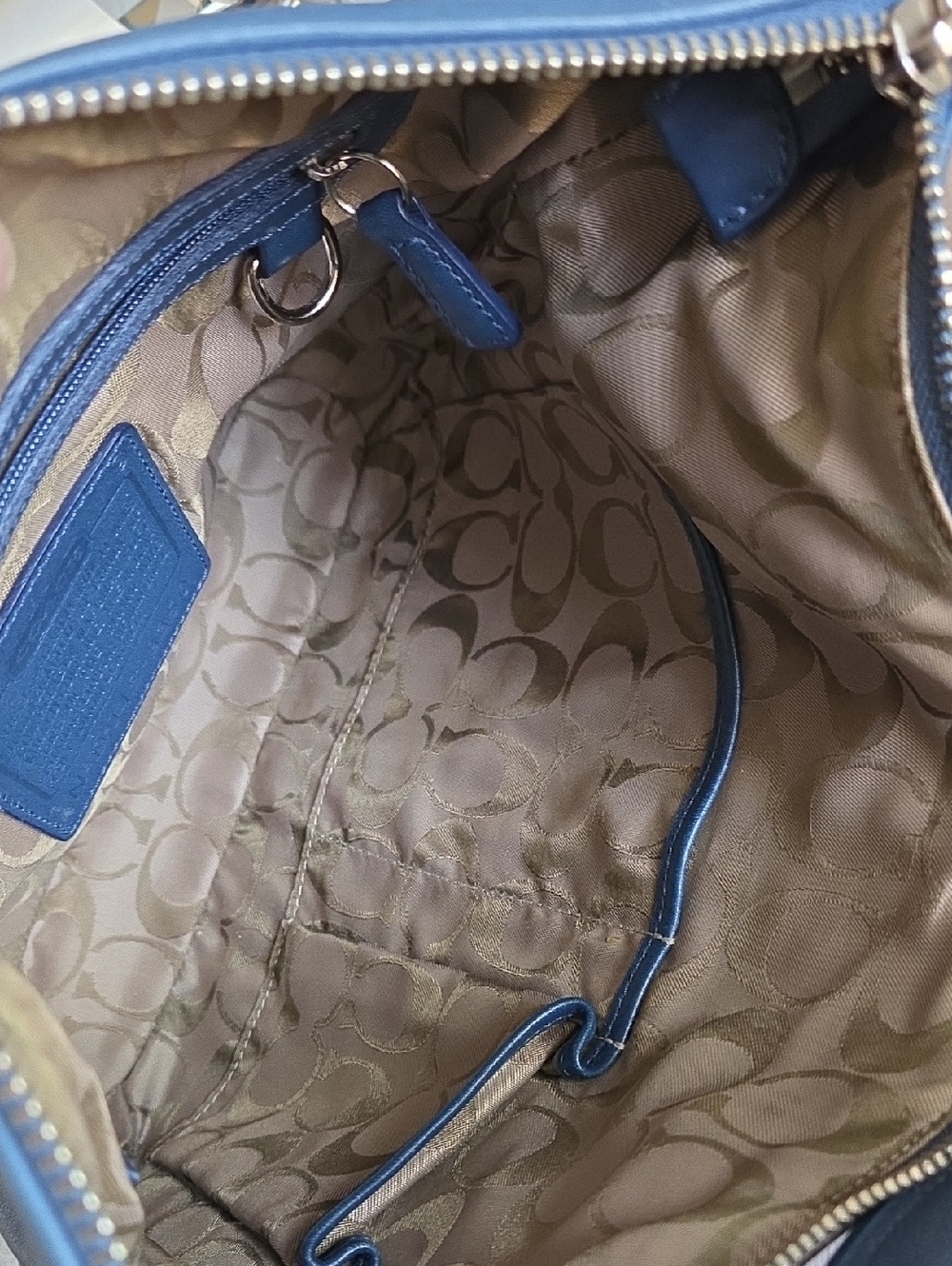 COACH Pool Blue 2004 Legacy Slim Duffle Convertible Crossbody Bag - Picture 14 of 15